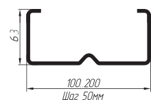 Строительный профиль ЛСТК 250х50